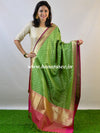 Banarasee Art Silk Dupatta Jaal Design-Henna Green