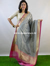 Banarasee Art Silk Dupatta Jaal Design-Grey