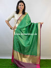 Banarasee Art Silk Dupatta Jaal Design-Bottle Green