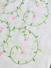 Banarasee Kota Doria Hand-Embroidered Salwar Kameez Dupatta Set-White