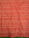 Pure Handloom Mul Cotton Kameez & Bottom Set-Black & Red