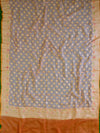 Banarasee Khaddi Chiffon Silk Kadiyal Weaving Salwar Kameez Dupatta Set-Pink & Peach