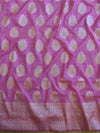 Banarasee Salwar Kameez Glossy Cotton Silk Zari Woven Fabric-Pink & Blue