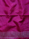 Banarasee Handwoven Semi-Chiffon Saree With Silver Zari Jaal-Pink