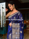 Banarasee Organza Mix Saree With Sona Rupa Zari Buta Design Saree-Blue