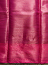 Banarasee Handwoven Semi Silk Saree With Tanchoi & Zari Border Design-Rama Green