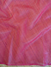 Banarasee Organza Mix Saree With Stripes Design & Zari Border-Pink