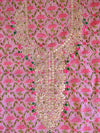 Pure Handloom Mul Cotton Sanganeri Block Printed Gotapatti Suit Set-Pink