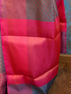 Banarasee Handwoven Semi Silk Saree With Tanchoi & Zari Border Design-Grey