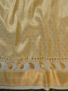 Banarasee Pure Silk Saree With Floral Jaal-Ivory White