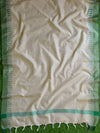 Handloom Khadi Cotton Salwar Kameez Dupatta Set-Green & Beige