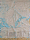 Bhagalpuri Ikkat Kameez With Shibori Dyed Linen Dupatta & Bottom-Green & White