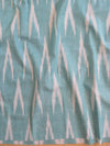 Bhagalpuri Ikkat Kameez With Shibori Dyed Linen Dupatta & Bottom-Green & White