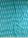 Bhagalpuri Pure Ikkat Kameez With Linen Cotton Batik Dupatta-Green & Red