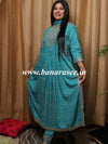 Banarasee Semi Silk Bandhani Print Kurta Pants With Dupatta Suit Set-Green