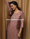 Banarasee Muslin Silk Kurta With Pants-Rouge Pink