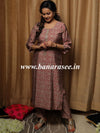 Banarasee Muslin Silk Kurta With Pants-Rouge Pink