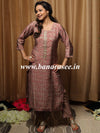 Banarasee Muslin Silk Kurta With Pants-Rouge Pink