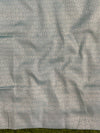 Banarasee Handwoven Salwar Kameez Cotton Silk Resham & Zari Jaal Woven Fabric-Blue