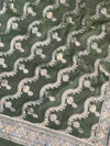 Banarasee Handwoven Salwar Kameez Cotton Silk Resham & Zari Buta Woven Fabric-Olive Green