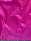 Banarasee Salwar Kameez Cotton Silk Resham & Zari Buti Woven Fabric-Red (Pink Tone)