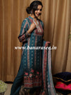 Banarasee Muslin Silk Digital Printed Kurta Pants With Dupatta Suit Set-Blue