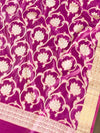 Banarasee Salwar Kameez Cotton Silk Resham & Zari Buti Woven Fabric-Pink