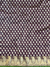 Banarasee Salwar Kameez Cotton Silk Resham & Zari Buti Woven Fabric-Brown