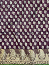 Banarasee Salwar Kameez Cotton Silk Resham & Zari Buti Woven Fabric-Brown