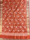 Banarasee Salwar Kameez Cotton Silk Resham & Zari Buti Woven Fabric-Orange