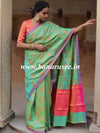 Banarasee Handwoven Soft Semi Silk Saree With Buta Design-Green(Dual Shade)