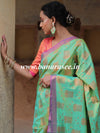 Banarasee Handwoven Soft Semi Silk Saree With Buta Design-Green(Dual Shade)