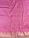 Banarasee Salwar Kameez Cotton Silk Resham & Zari Buti Woven Fabric-Pink