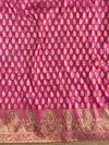 Banarasee Salwar Kameez Cotton Silk Resham & Zari Buti Woven Fabric-Pink
