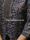 Banarasee Muslin Silk Printed Kurta-Blue