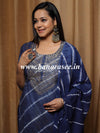 Banarasee Cotton Kurta Pants With Dupatta Suit Set-Blue & White