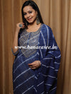 Banarasee Cotton Kurta Pants With Dupatta Suit Set-Blue & White
