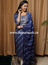 Banarasee Cotton Kurta Pants With Dupatta Suit Set-Blue & White