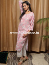 Banarasee Cotton Flex Printed Kurta-Pink