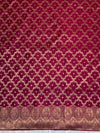 Banarasee Handwoven Semi-Silk Salwar Kameez Fabric With Zari Weaving Design-Light Blue & Maroon
