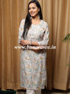 Banarasee Cotton Flex Printed Kurta-Grey