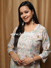 Banarasee Cotton Flex Printed Kurta-Grey