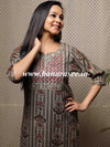 Banarasee Cotton Mix Printed Kurta With Pants-Grey