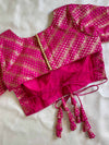 Banarasee Art Silk Fabric Blouse-Pink