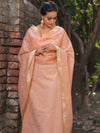 Banarasee Embroidered Linen Tissue Salwar Kameez With Dupatta-Peach