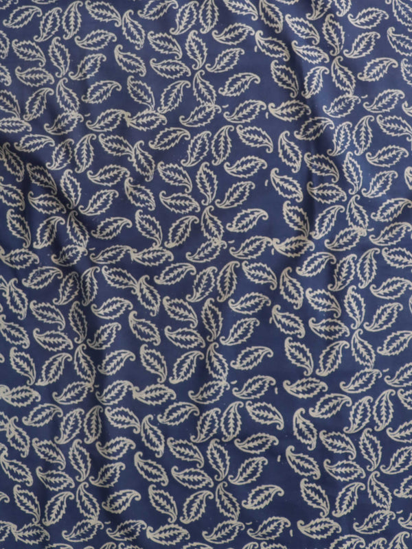 Handloom Mul Cotton Block Print Suit Set-Red & Blue