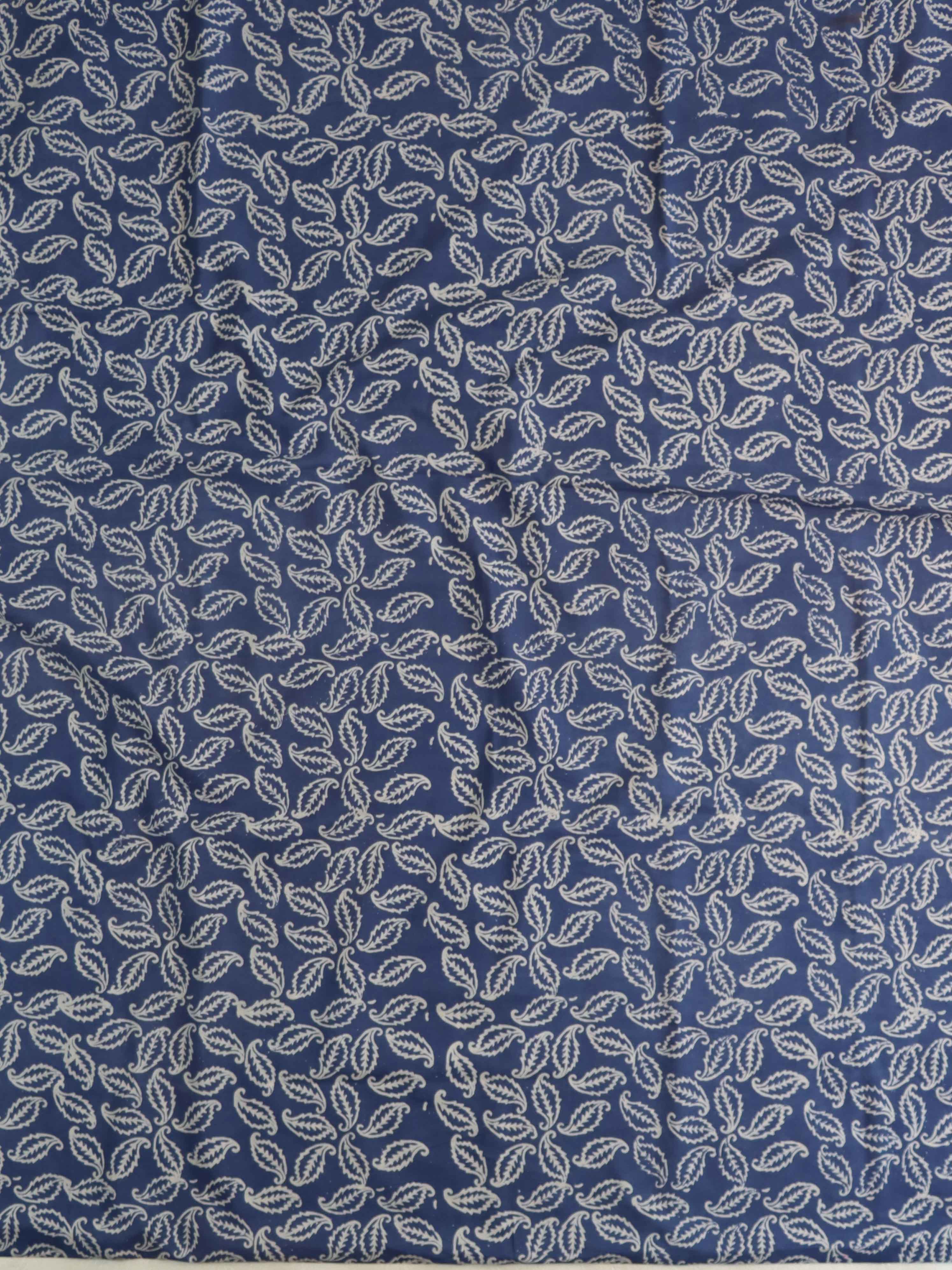 Handloom Mul Cotton Block Print Suit Set-Red & Blue