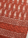 Handloom Mul Cotton Block Print Suit Set-Maroon
