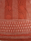 Handloom Mul Cotton Block Print Suit Set-Maroon