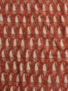 Handloom Mul Cotton Block Print Suit Set-Maroon